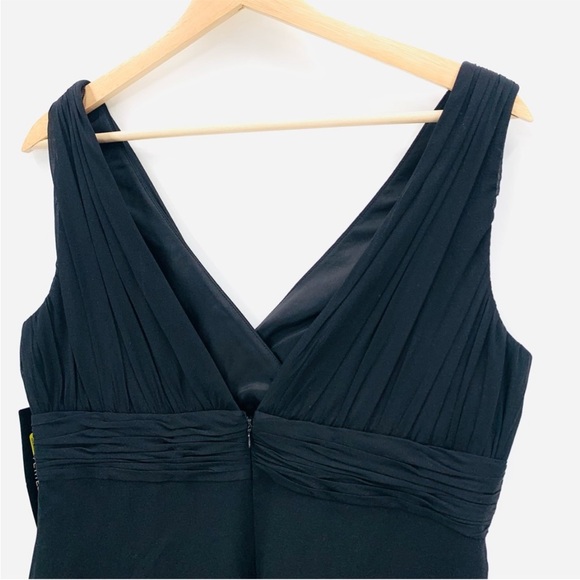 Donna Morgan Petites Dress Little Black Sleeveless Silk Party Cocktail 8 Petite - Picture 2 of 10